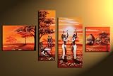 Afrika M15 - 4 Bilder 120x70 KOMPLETT Handgemalt