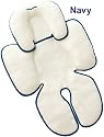 Kiddopotamus Snuzzler Complete Head and Body Support, Ivory Fleece & Navy Trim