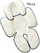 Snuzzler Complete Head and Body Support for Any Seat Ivory Microfleece and Navy Poly/Cotton Blend