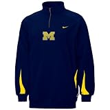 Nike - Nike Michigan Wolverines Navy Blue Conference 1/4 Zip Fleece Jacket