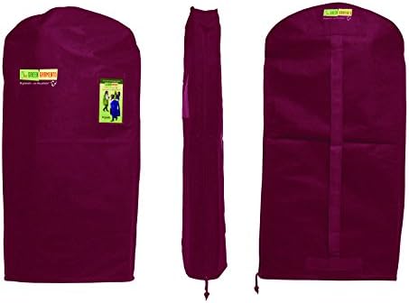 The Green Garmento Reusable Dry Cleaning Bag, 48-Inch, Burgundy Bliss