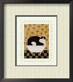 Cat in Hot Tin Tub Collections Framed Art Poster Print by Warren Kimble, 15x17