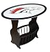 Denver Broncos Wood End Table With Glass Cover