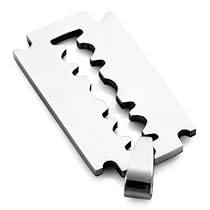 Mens Silver Stainless Steel Razor Blade Pendant Necklace Mens Silver Stainless Steel Razor Blade Pendant Necklace
