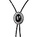 Bolo tieï¼Œ Handmade Round Shape Western Cowboy Bola tie black â€¦