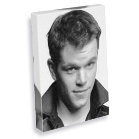 MATT DAMON - Canvas Print (LARGE A3 - Signed by the Artist) #js005
