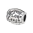 Pugster Live Love Laugh Bead Fits Pandora Chamilia Biagi Beads