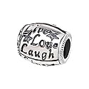 Pugster Live Love Laugh Bead Fits Pandora Chamilia Biagi Beads