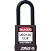 Zing RecycLock Lockout/Tagout Padlock, Keyed Alike, 1-3/4" Body Length, 1-1/2" Shackle Clearance