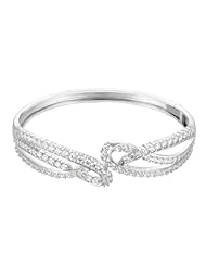 Sterling Silver and Cubic Zirconia Abstract Cuff Bracelet