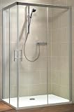 Schulte D648004 41 500 Eckeinstieg II Kristall Trend, H1850 x B800 x T800 mm, 6-mm-ESG Echtglas Klar hell inklusive Fixil, chromoptik