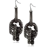 Leslie Danzis Gunmetal Jeweled Earrings