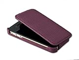 IO Crest iPhone 4 Non-Slip Earth Pattern Leather Flip Case (Purple)