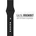 Apple Watch Band - FanTEK Soft Silicone Sport Style Replacement iWatch Strap for Apple Wrist Watch Series 1 Series 2 38mm Models S/M Size (Black)