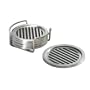 InterDesign Linea Coaster, Brushed Stainless Steel, Set of 4