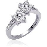 Graceful Beauty: Sterling Silver Right Hand Ring for Women with CZ Diamond