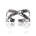 Sterling Silver Tiffany Inspired "Believe Imagine" Ring