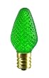 Green LED C7 Replacement Light Bulb / Candelabra Base L.E.D. / .96 Watt Holiday and Christmas Lighting Replacement