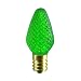 Green LED C7 Replacement Light Bulb / Candelabra Base L.E.D. / .96 Watt Holiday and Christmas Lighting Replacement