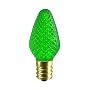Green LED C7 Replacement Light Bulb / Candelabra Base L.E.D. / .96 Watt Holiday and Christmas Lighting Replacement
