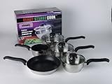 from Ready Steady Cook Ready Steady Cook Classic Cookware Set, Stainless Steel, 5 Piece