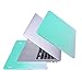 Fade to White Matte Carrying Hard Shell Case for MacBook Air 13.3” A1466 & A1369 (Turquoise Blue)