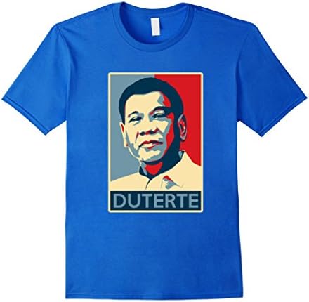 Men's Duterte Obama Hope T-Shirt Medium Royal Blue
