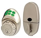 Master Lock DSKP0615D Keyless Electronic Keypad Deadbolt with Light Up Keypad, Satin Nickel