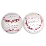 Ralph Branca and Bobby Thomson Dual Autographed Baseball with Inscription