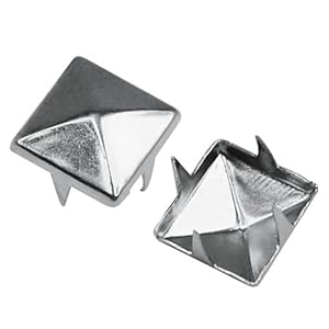 50 Silver DIY Pyramid Square Studs Custom Nailhead Punk Gothic Spike Spots Fashion Accessories