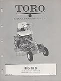 1965 TORO BIG RED RIDING LAWNMOWER PARTS LIST MANUAL 51060/51070-600001 & UP