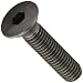 Black Oxide Alloy Steel Flat Head Socket Cap Screw, Hex Socket Drive, 1/4"-20, 1-1/8" Length (Pack of 100)