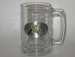 NEW ORLEANS SAINTS 15 ounce GLASS TANKARD MUG with Pewter Logo