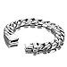 Urban Jewelry Men’s Stainless Steel Heavy Link Bracelet – Silver Color, 8.4