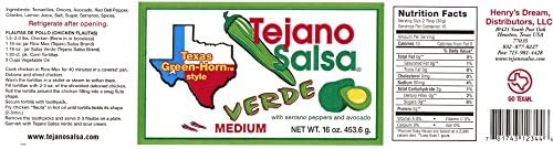 Tejano Salsa 16 Oz (Pack of 3) (Verde - Medium)