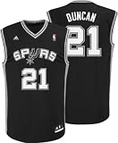 Tim Duncan Black Adidas Revolution 30 NBA Replica San Antonio Spurs Youth Jersey