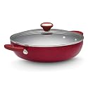 Paula Deen 12476 Signature Covered Chicken Fryer Red Speckle, 12-Inch