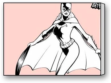 ArtShop Gallery Wrapped Batgirl Pretty In Pink Custom Modern Art Painting Wall Decor Canvas Print