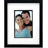 Malden Parker Black Wood Matted Frame with Black Wood Insert, with Mat 5 by 7-Inch, without Mat, 8 by 10-Inch