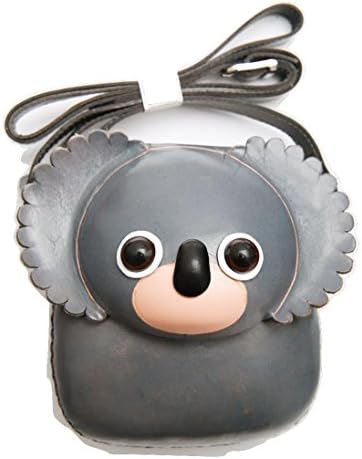 PurseWorld Women's Handmade Leather Koala Shoulder Bag Grey