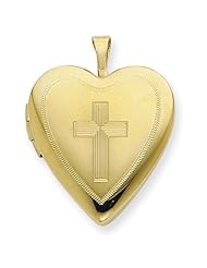 1/20 Gold Filled 20mm Cross Heart Locket
