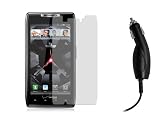 Screen Guard Protector for Motorola Droid RAZR (XT912) Verizon Wireless + Rapid charging Car Charger w/ IC chip from FinallyWireless