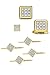 Solid 14k Gold and Diamond Cufflinks, Tie Tac and Stud Set