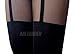 AM Landen Cute Women's Tight S-M size Japanese Black Two Tone Garter Tatoo Printed Pantyhose