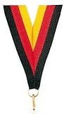 Produkt-Bild: Medaillen Band schwarz/rot/gold, breit 22 mm