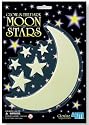 "Moon and Stars" Glow-In-The-Dark Crescent Moon and Stars by Glowing Imaginations *Great Gift Idea for Birthday, Children, Boys, Girls, Holidays, Christmas, etc *