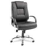 Alera Ravino Big & Tall Series High-Back Swivel/Tilt Leather Chair, Black