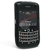 For Blackberry 9630 TOUR BLACK Hard RUBBER CASE COVER