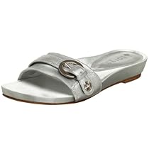 Taryn By Taryn Rose Women's Emotion Slide,Silver,10 M US