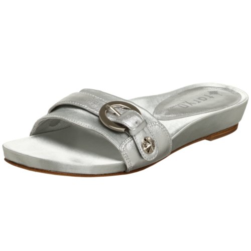 Taryn By Taryn Rose Women's Emotion Slide,Silver,10 M US